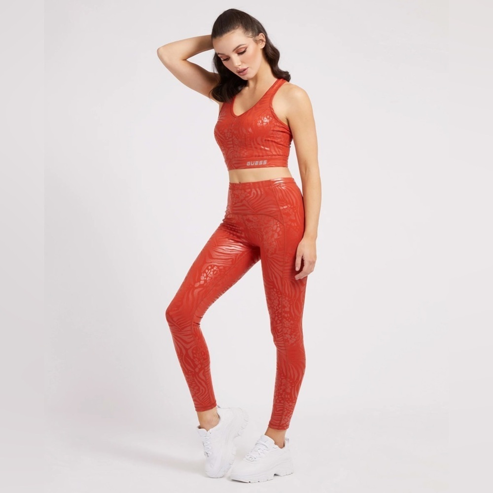 Red Deborah Active Leggings NWOT - Picture 3 of 3